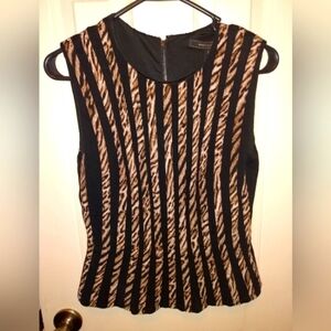BCBG Max Azria Animal Print Fitted Top